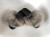 Slides slippers with natural fox fur - silver