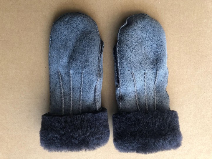 Damenhandschuhe aus Schaffell- Grau