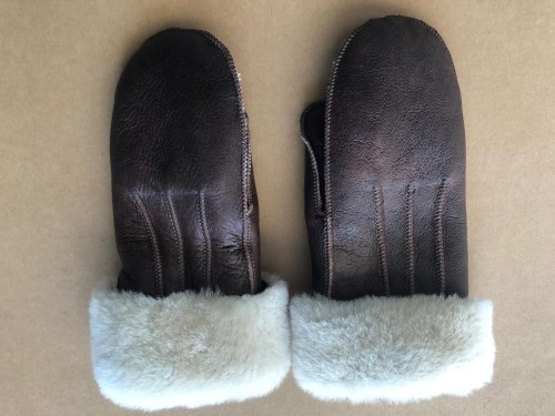 Damenhandschuhe aus Schaffell- Braun