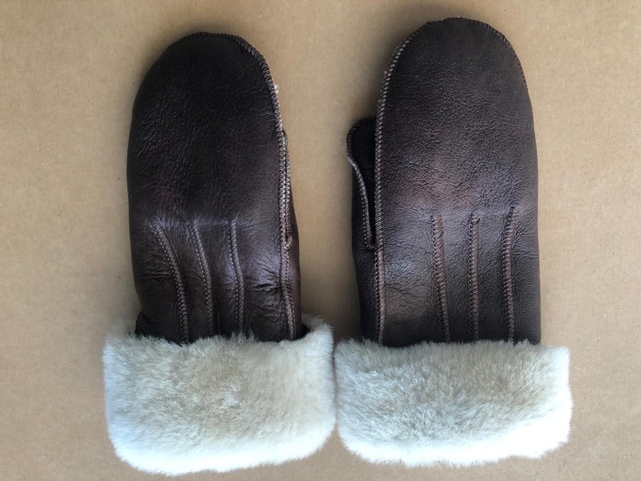 Damenhandschuhe aus Schaffell- Braun