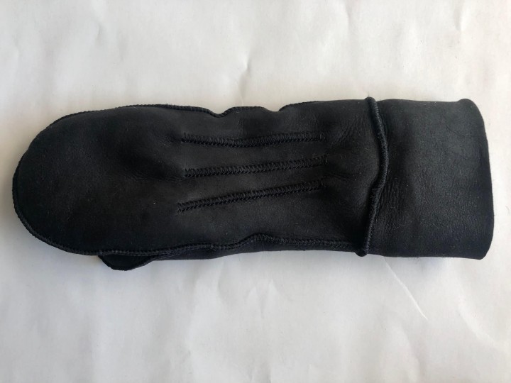 Damenhandschuhe aus Schaffell- schwarz
