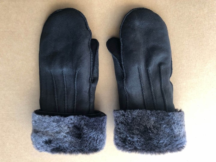 Damenhandschuhe aus Schaffell- schwarz